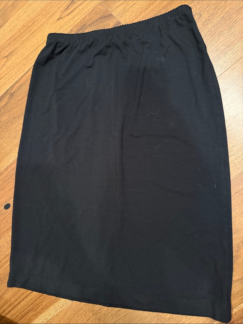 Classic Black Elastic-Waist Pencil Skirt - Women